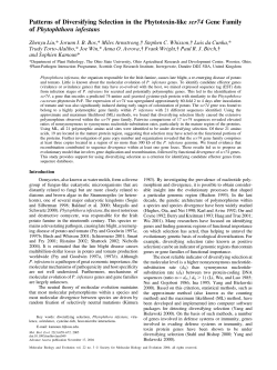 Patterns of Diversifying Selection in the Phytotoxin