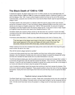 The Black Death of 1348 to 1350