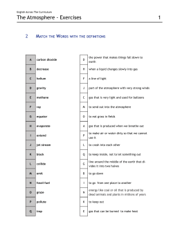 The Atmosphere - Exercises