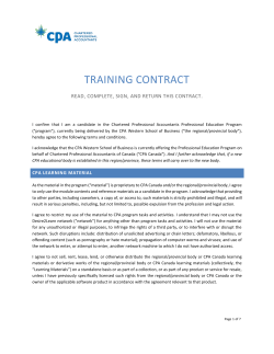 Current Training Contract