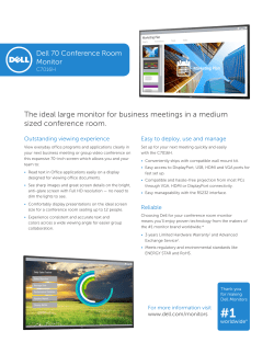 The ideal large monitor for business meetings in a medium sized