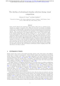 The rhythm of attentional stimulus selection during visual
