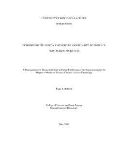 UNIVERSITY OF WISCONSIN-LA CROSSE Graduate Studies