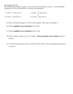 Due Tueaday 2/21/2017 On a separate piece of paper, complete a