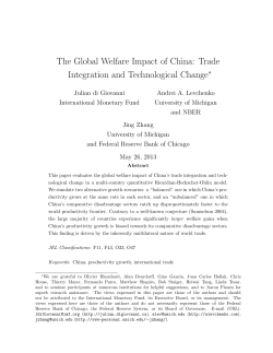 The Global Welfare Impact of China: Trade