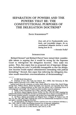 separation of powers and the powers that be: the constitutional