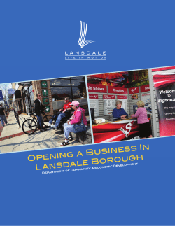 Starting a Business In Lansdale