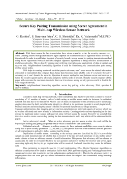 Secure Key Pairing Transmission using Secret Agreement in Multi