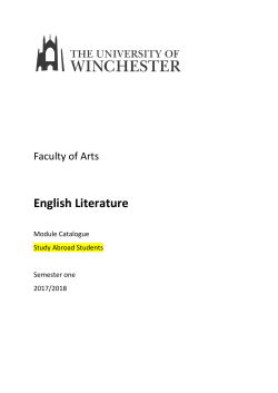 English Literature - University of Winchester