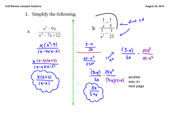 8-25 Review complex fractions