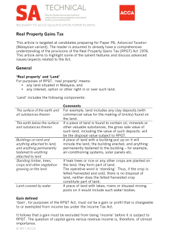 Real Property Gains Tax General