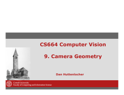 3D camera geometry - Cornell Computer Science