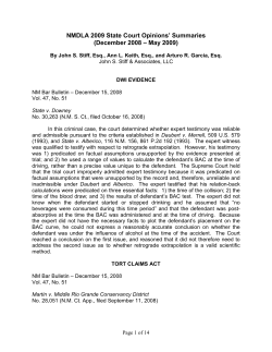 December 2008-May 2009 State Court Opinions