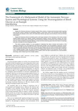 The Framework of a Mathematical Model of the Autonomic Nervous