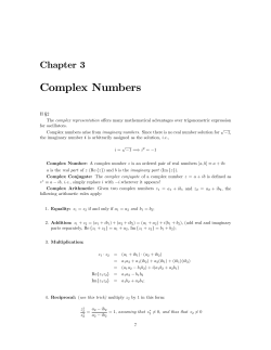 Complex Numbers