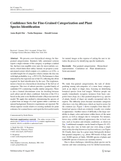 Confidence Sets for Fine-Grained Categorization and Plant Species