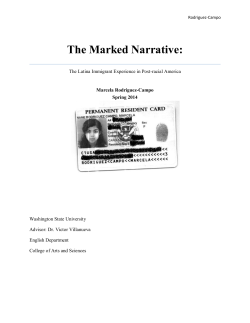 The Marked Narrative: The Latina Immigrant Experience in Post