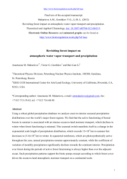 Revisiting forest impact on atmospheric water