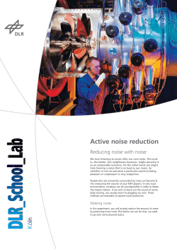 Experiment description Active noise reduction