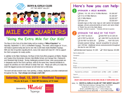 mile of quarters - West Valley Boys and Girls Club