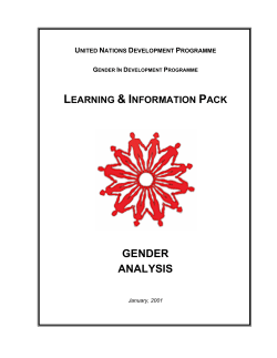 gender mainstreaming information pack