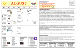 august - First Cumberland Presbyterian Church