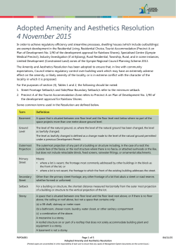 Adopted Amenity and Aesthetics Resolution