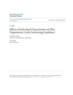 Effects of Individual Characteristics on Plea Negotiations Under