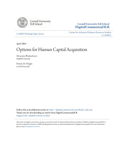 Options for Human Capital Acquisition