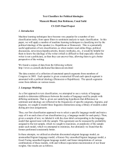 Text Classifiers for Political Ideologies
