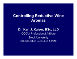 Controlling Reductive Wine Aromas