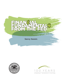 Savvy Savers - federalreserveeducation.org