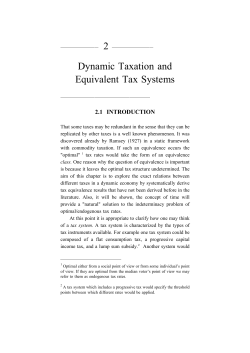 2 Dynamic Taxation and Equivalent Tax Systems