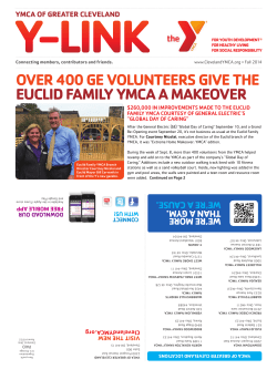 over 400 Ge voluNteerS GIve tHe euClId fAMIlY YMCA A MAkeover