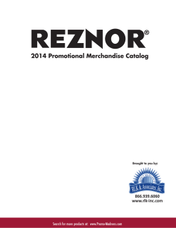 2014 Promotional Merchandise Catalog