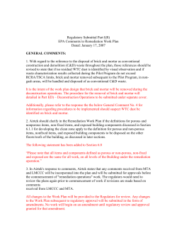 EPA Comments to Remediation Work Plan Dated: January 17, 2007