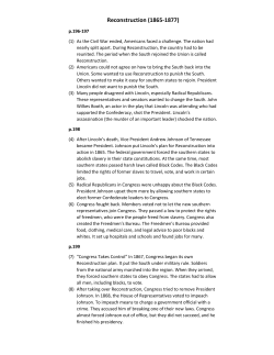 Reconstruction (1865-1877)