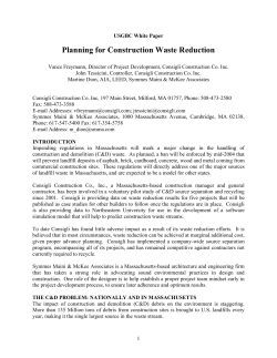 USGBC White Paper: Planning for Construction Waste