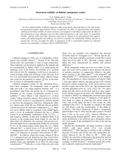 Structural stability of lithium manganese oxides