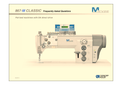 867-M CLASSIC, FAQ "flat bed machines with DA direct drive", 02
