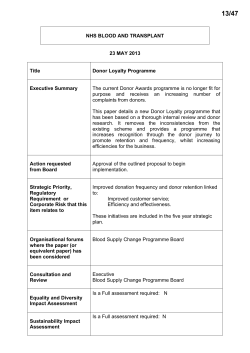 r13-47.1 NHSBT Board - Donor Loyalty