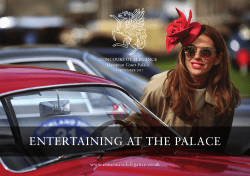 ENTERTAINING AT THE PALACE