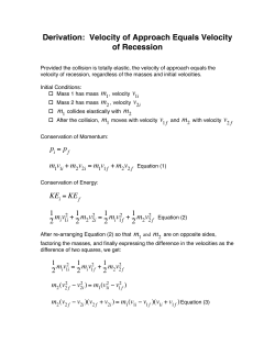 Derivation: Velocity of Approach Equals Velocity of Recession