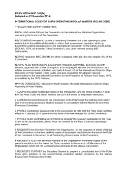 (POLAR CODE) THE - International Maritime Organization