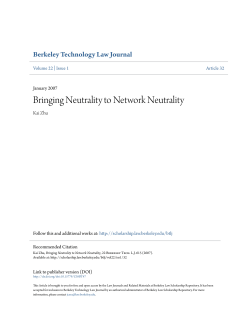 Bringing Neutrality to Network Neutrality