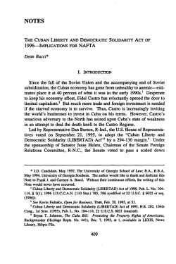 The Cuban Liberty and Democratic Solidarity Act of 1996