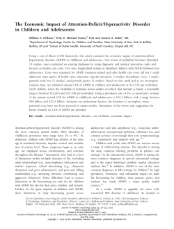 The Economic Impact of Attention-Deficit