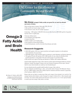 Omega-3 Fatty Acids and Brain Health We Know omega