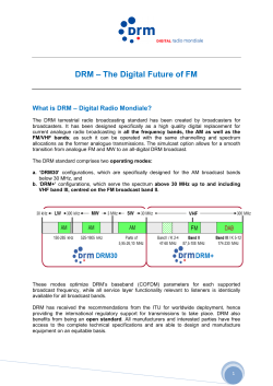 DRM &ndash; The Digital Future of FM