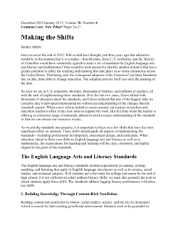 Making the Shifts